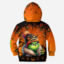 Load image into Gallery viewer, Personalized Halloween Grinch Hoodie &amp; Leggings Set Gift
