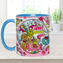 Load image into Gallery viewer, Personalized Merry Grinchmas Accent Mug Custom Name Holiday Gift
