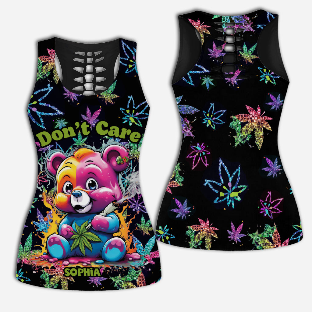 Personalized Weed Hollow Tank Top & Shorts Set for Women