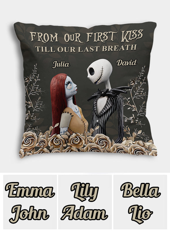 Personalized Nightmare Throw Pillow Custom Name Gift for Couples