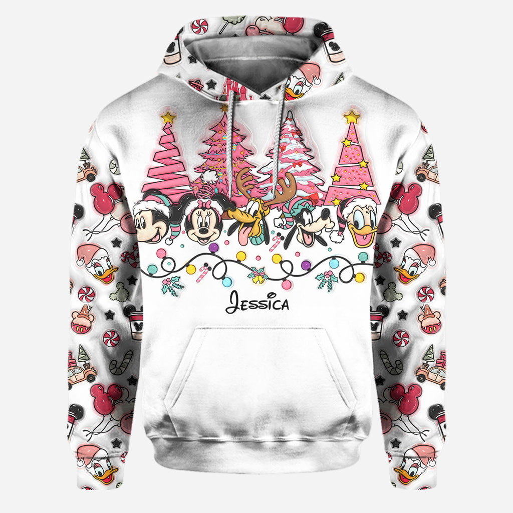 Personalized Christmas Mouse Hoodie and Leggings Gift for Kids