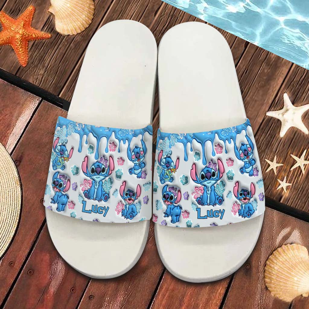 Personalized Ohana Slide Sandals Custom Name Gift for Family