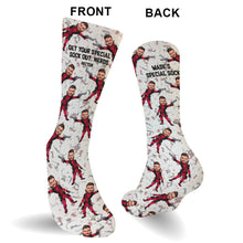 Load image into Gallery viewer, Personalized Funny Socks Custom Face Gift for Nerds
