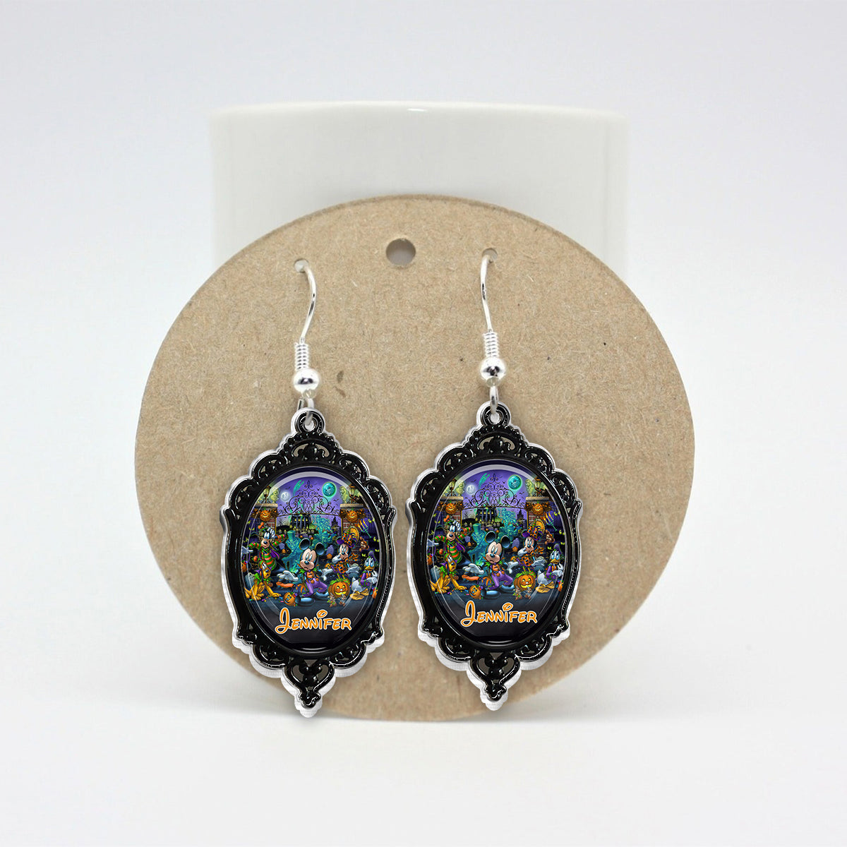 Personalized Halloween Themed Mouse Earrings Gift for Her