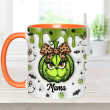 Load image into Gallery viewer, Personalized Grinchy Grandma Accent Mug Custom Name Gift
