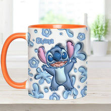 Load image into Gallery viewer, Personalized Ceramic Accent Mug Ohana Design Custom Name Gift
