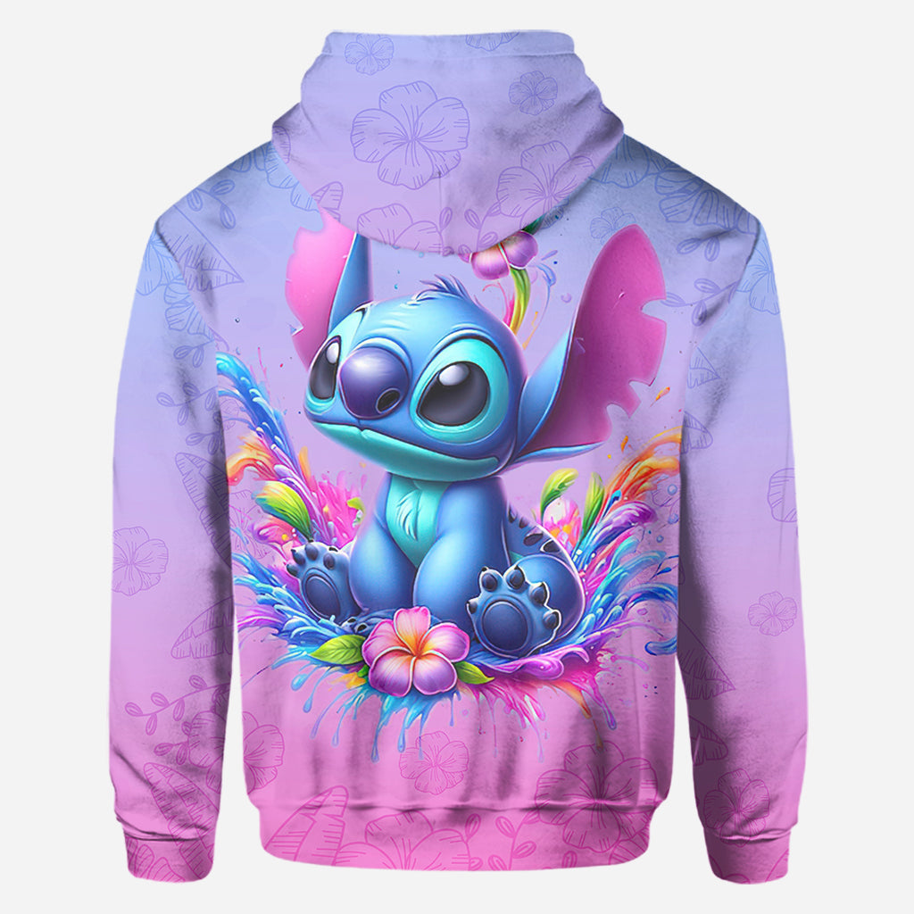 Personalized Blue Ohana All Over Shirt Custom Name Gift