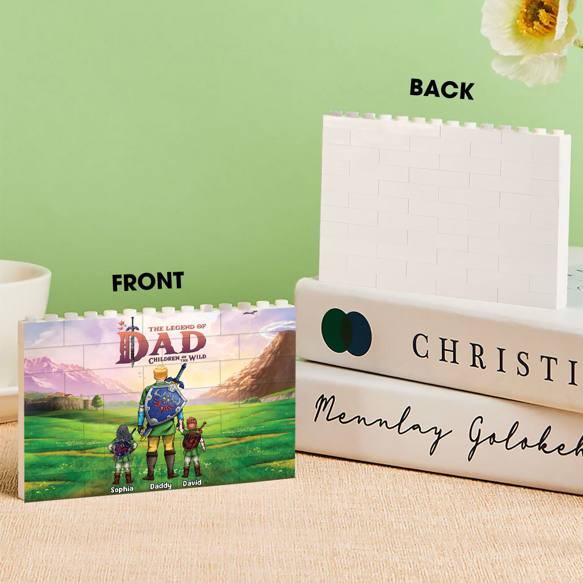 Personalized Building Brick Block Unique Gift for Dad