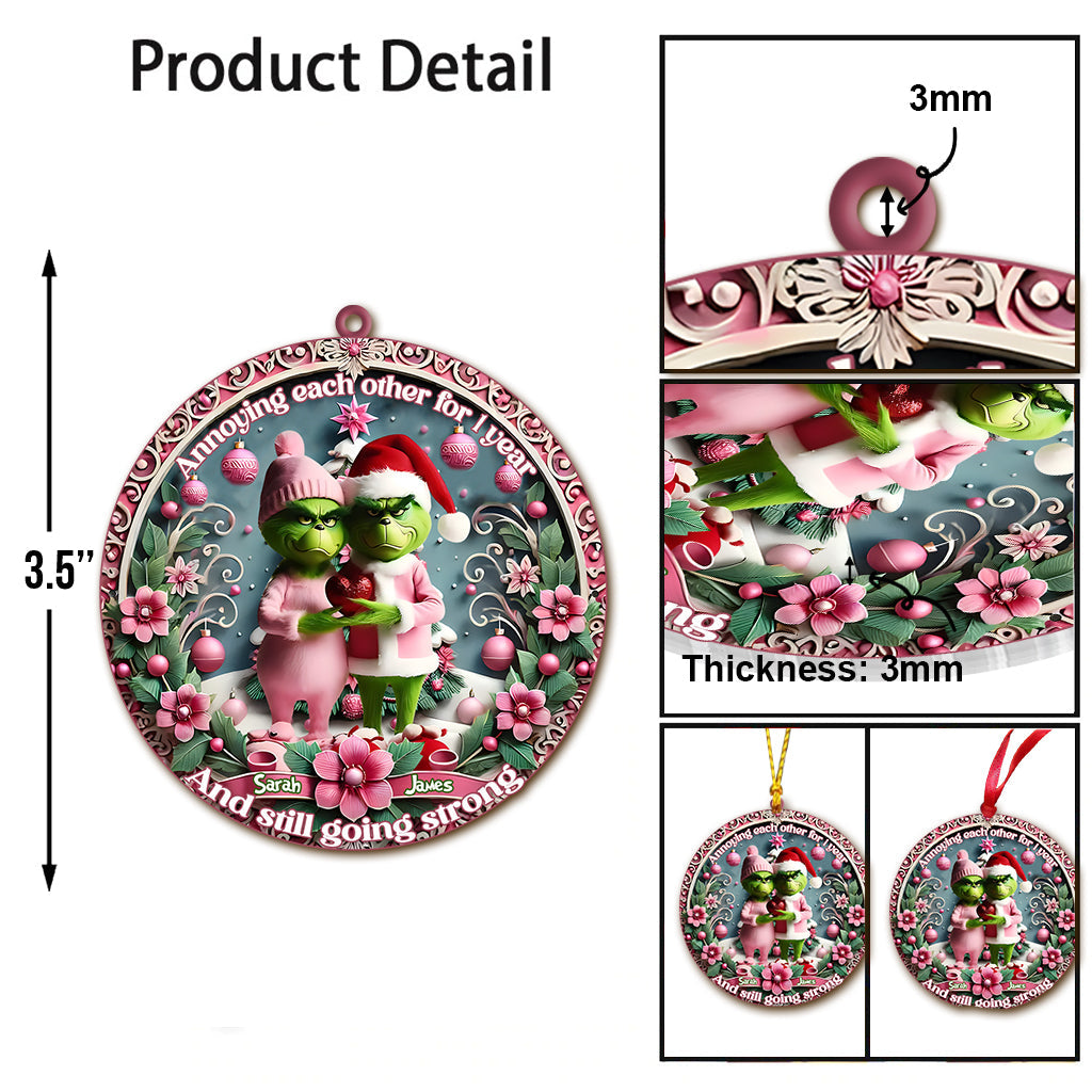 Personalized Christmas Ornament Custom Name Gift for Couple