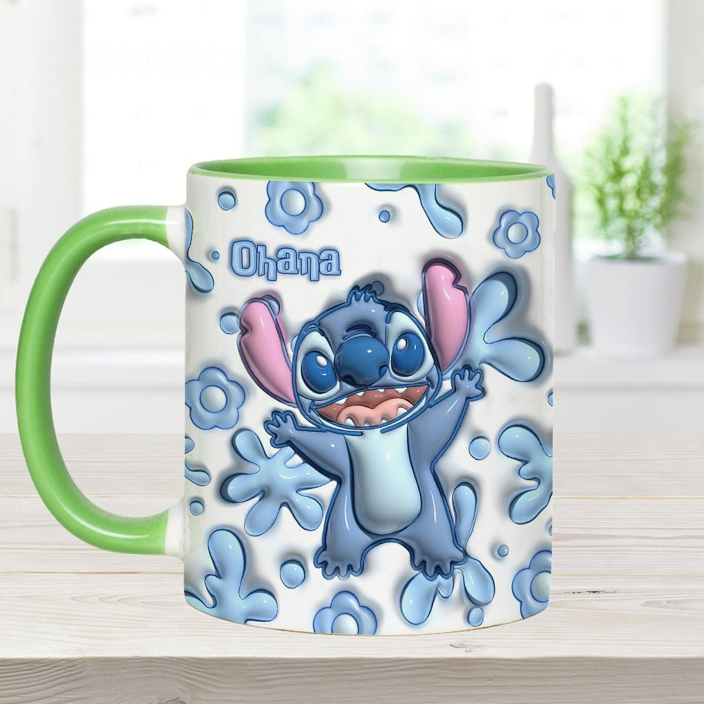 Personalized Ceramic Accent Mug Ohana Design Custom Name Gift