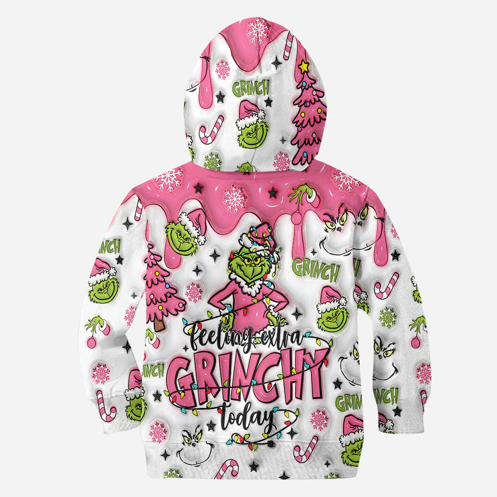 Personalized Grinchy Hoodie and Leggings Set for Christmas Gift