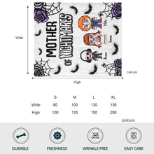 Load image into Gallery viewer, Personalized Mother Blanket with Nightmare Characters for Halloween
