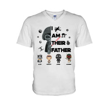 Load image into Gallery viewer, Personalized Star Wars T-Shirt &amp; Hoodie Gift for Dad | Custom Names
