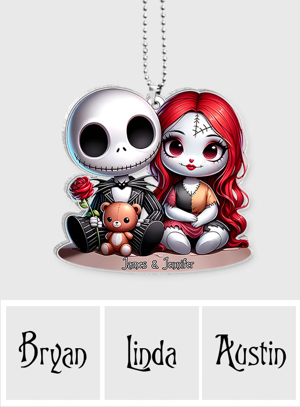 Personalized Nightmare Chicano Couple Car Ornament Gift
