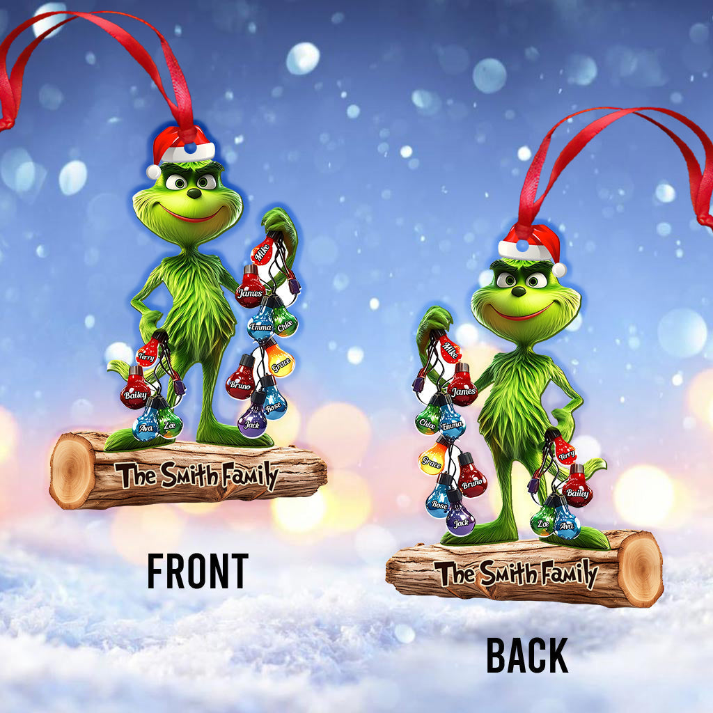 Personalized Christmas Family Ornament Custom Name Gift