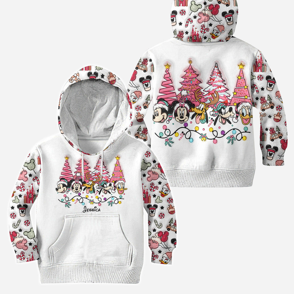 Personalized Christmas Mouse Hoodie and Leggings Gift for Kids