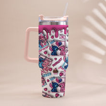 Load image into Gallery viewer, Personalized Ohana Tumbler With Handle Custom Gift for Couples
