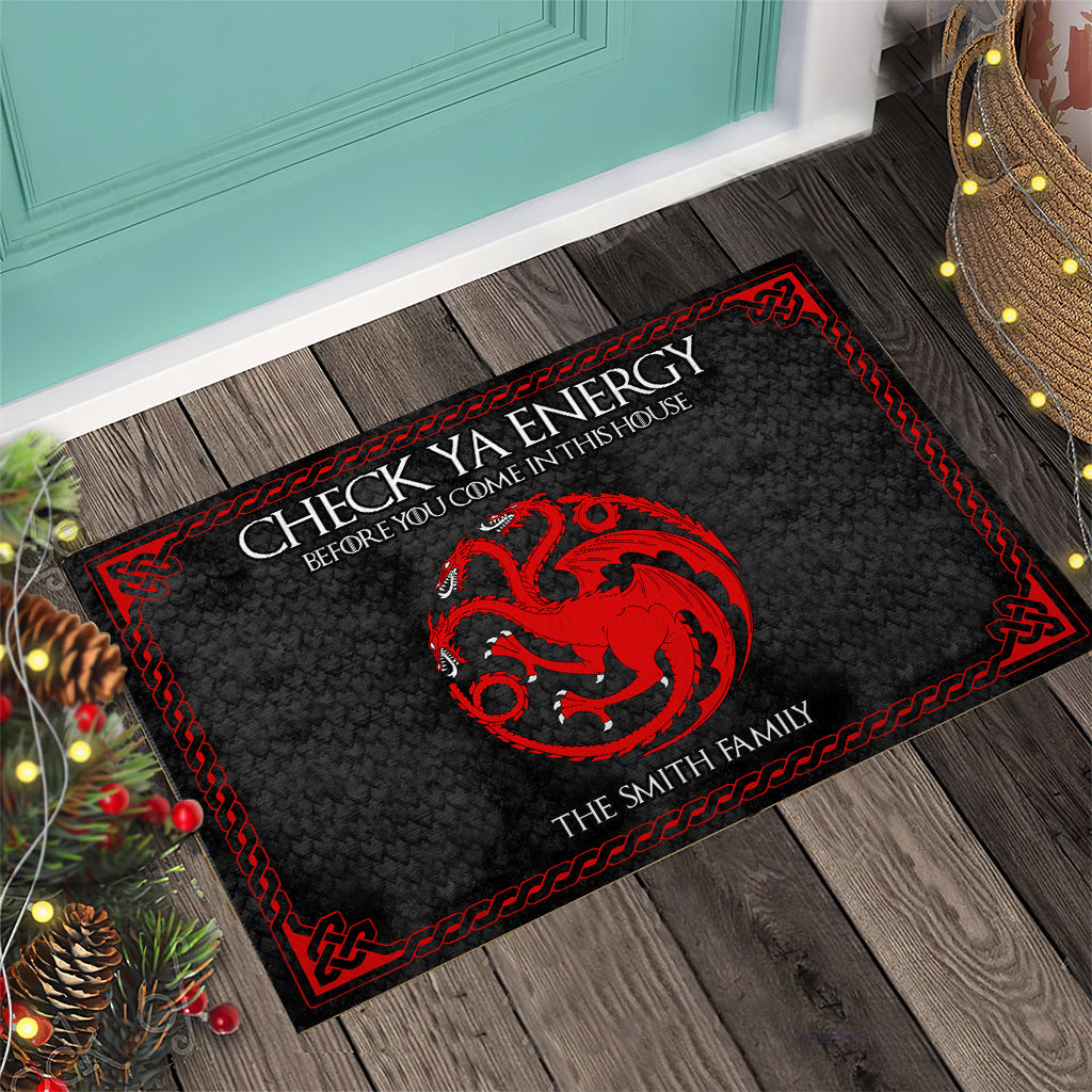 Personalized Game Of Thrones Doormat Custom Family Name