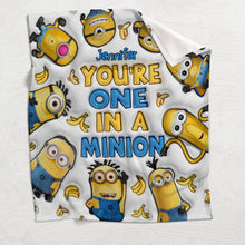 Load image into Gallery viewer, Personalized Minion Blanket Custom Name Gift for Kids
