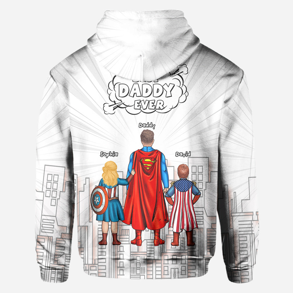 Personalized Best Dad Ever All Over Shirt Custom Family Design