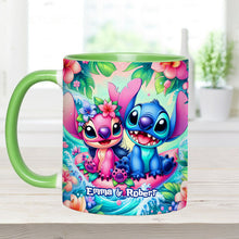 Load image into Gallery viewer, Personalized Ohana Accent Mug Custom Name Gift for Couple
