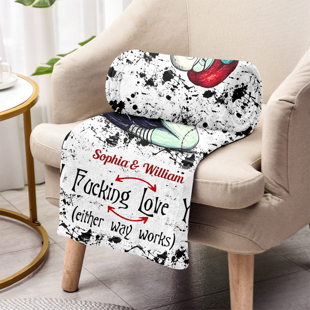 Personalized Nightmare Blanket Custom Name Gift for Couples