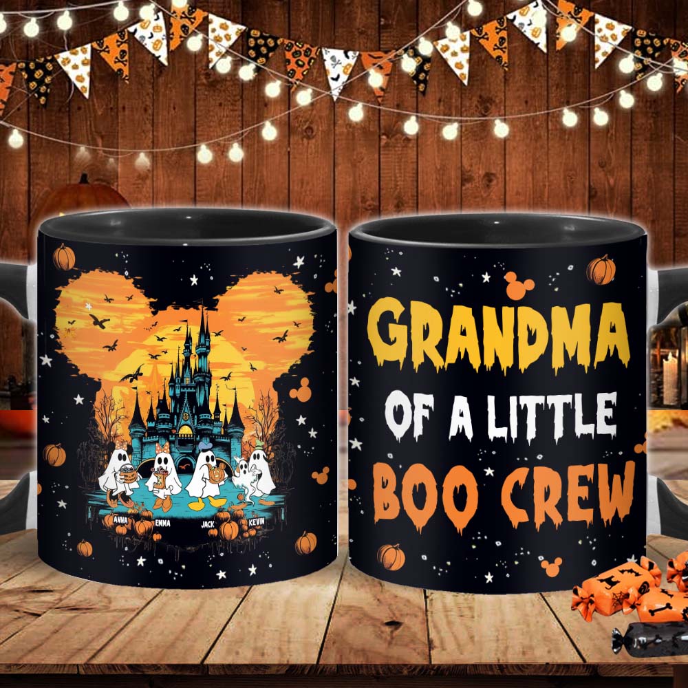 Personalized Halloween Mug for Grandma Custom Name Boo Crew Gift