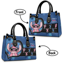 Load image into Gallery viewer, Personalized Leather Handbag Custom Family Title Gift for Grandma
