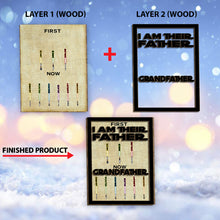 Load image into Gallery viewer, Personalized 2 Layered Wood Sign for Grandfather with Custom Names
