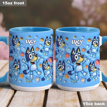 Load image into Gallery viewer, Personalized Dog Accent Mug Custom Name Unique Gift for Kids
