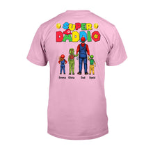 Load image into Gallery viewer, Personalized Super Daddio T-Shirt and Hoodie Gift for Dad
