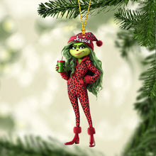 Load image into Gallery viewer, Personalized Grinch Lady Christmas Ornament Custom Gift
