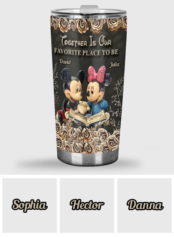 Personalized Mickey Mouse Tumbler Custom Name Gift for Couple