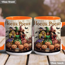 Load image into Gallery viewer, Personalized Hocus Pocus Witches Accent Mug Custom Name Gift
