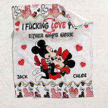 Load image into Gallery viewer, Personalized Mouse Blanket Cute Love Gifts for Couples
