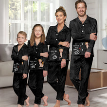 Load image into Gallery viewer, Personalized Satin Pajama Set for Couples with Custom Names &amp; Design
