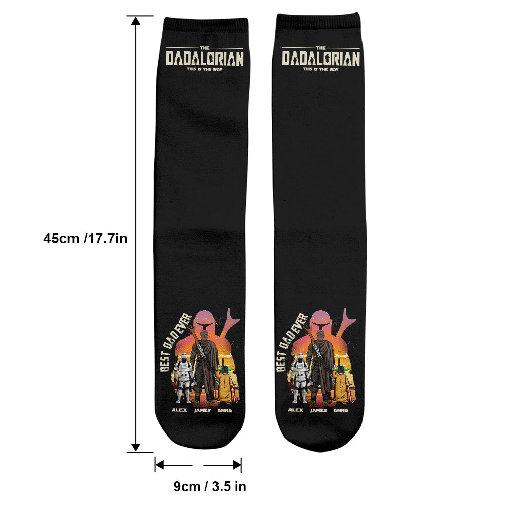 Personalized Best Dad Ever Socks Custom Name Gift for Dad