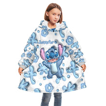 Load image into Gallery viewer, Personalized Blanket Hoodie with Custom Name and Stitch Design

