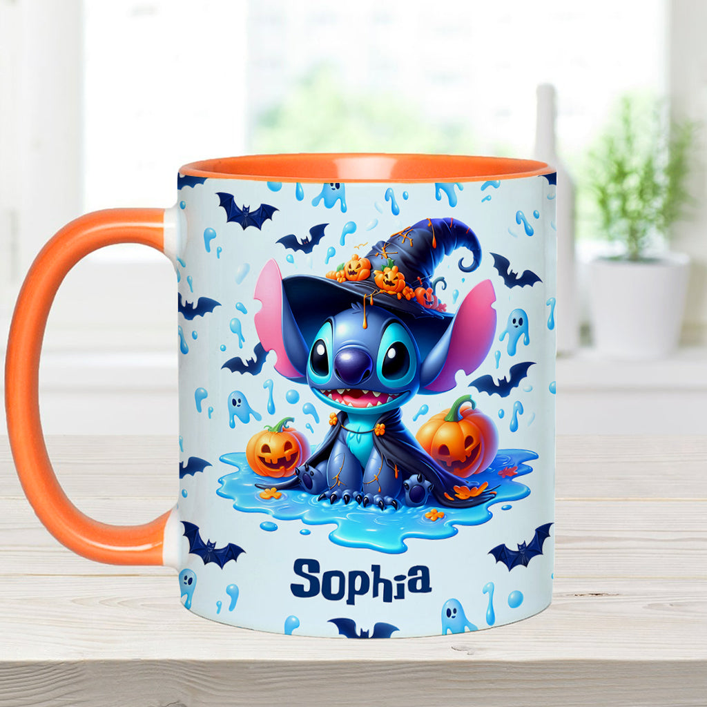 Personalized Halloween Ohana Accent Mug with Custom Name