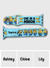 Load image into Gallery viewer, Personalized Silicone Apple Watch Band One In A Minion Gift
