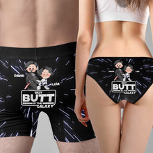 Load image into Gallery viewer, Personalized Best Butt in the Galaxy Women's Briefs &amp; Men's Boxer Briefs Custom Name Gift
