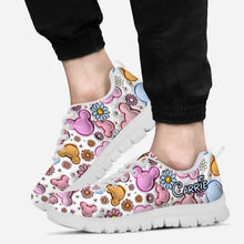 Load image into Gallery viewer, Personalized Floral Mouse Sneakers Custom Name Gift for Mom
