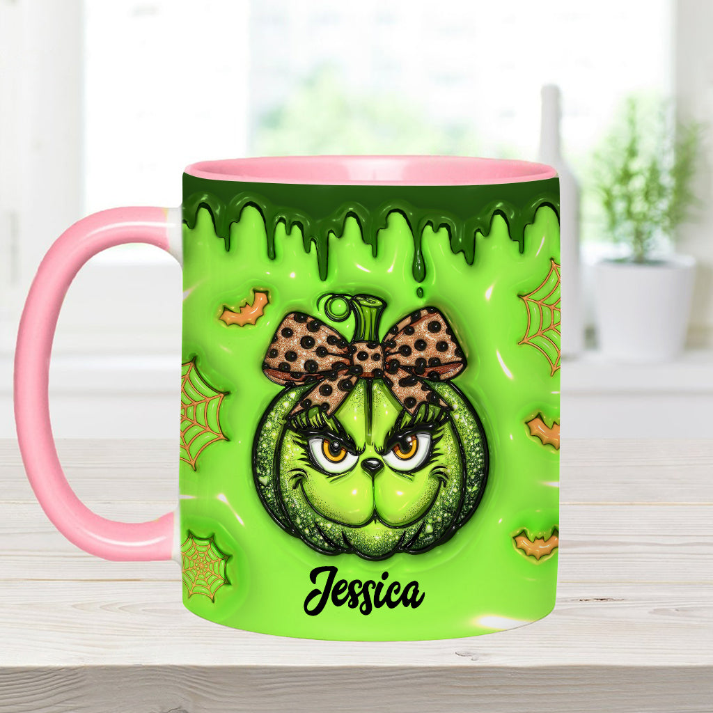 Personalized Grinch Accent Mug Custom Name Holiday Gift
