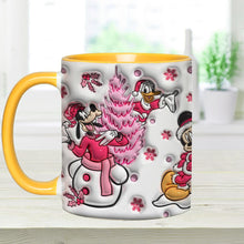 Load image into Gallery viewer, Personalized Christmas Mouse Accent Mug Custom Name Gift
