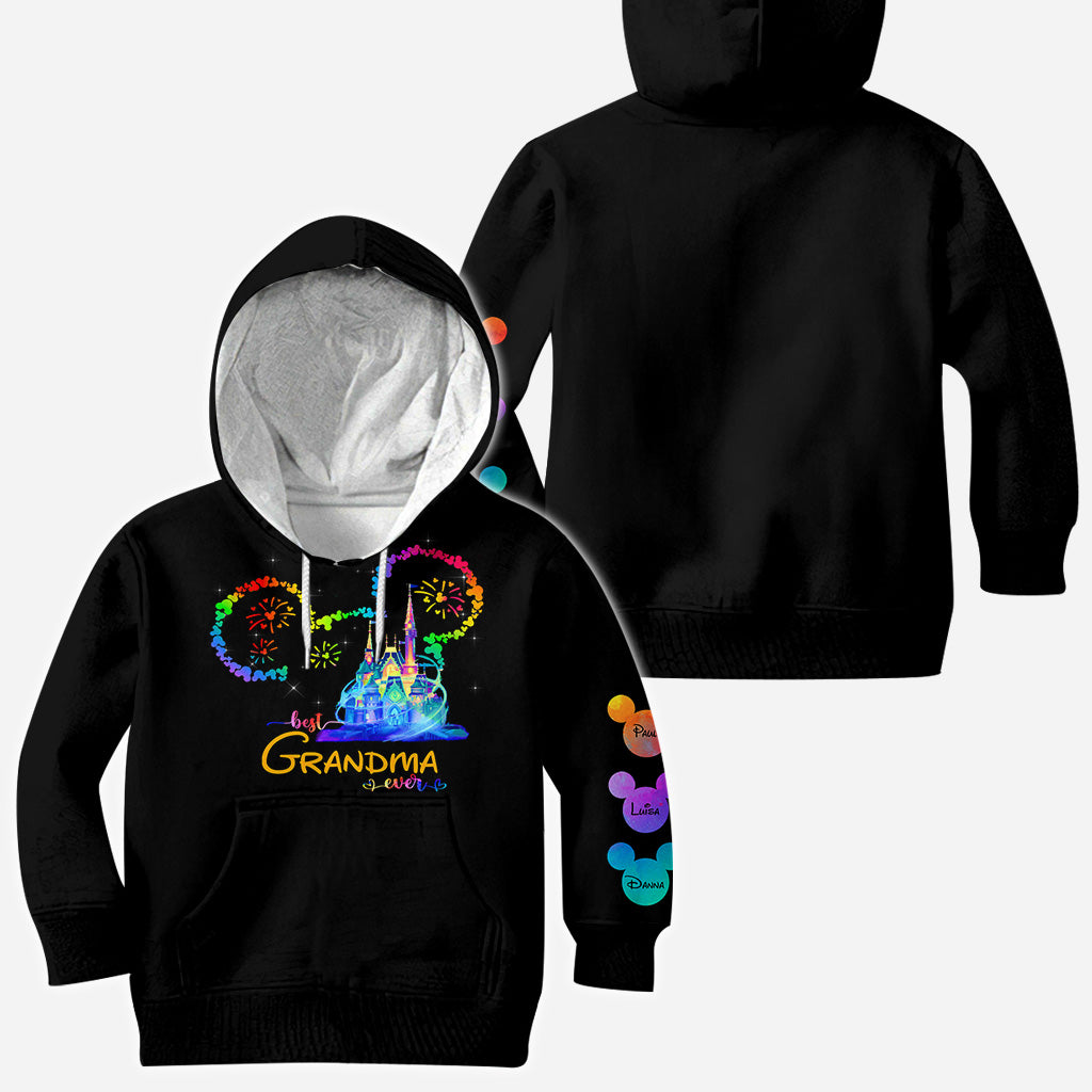 Personalized Colorful Mouse Ear All Over Shirt Gift for Grandma