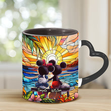 Load image into Gallery viewer, Personalized Heart Handle Mug Custom Name Gift for Couple
