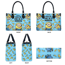 Load image into Gallery viewer, Personalized Minion Leather Handbag with Custom Name Gift for Her

