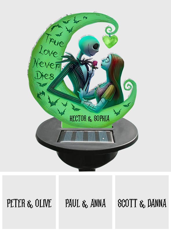 Personalized Nightmare Garden Solar Light with True Love Design for Couples