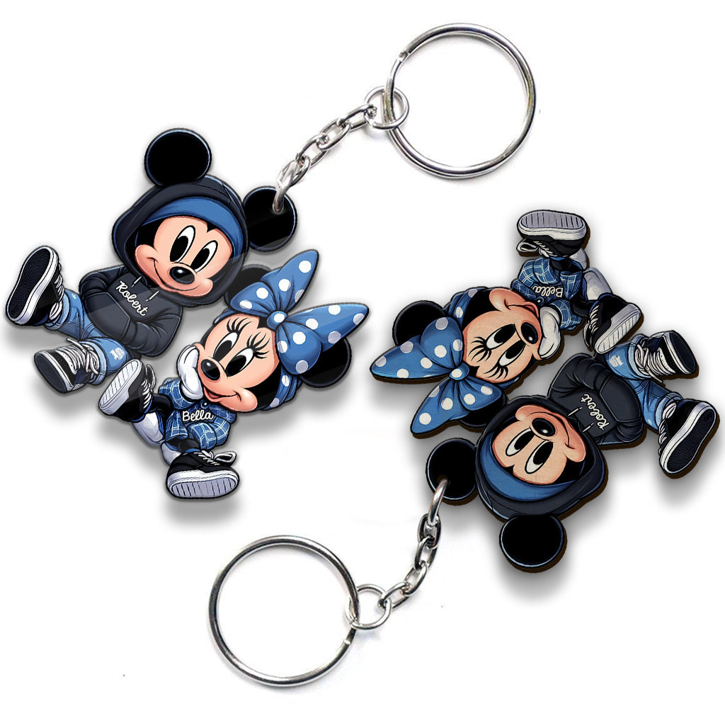 Personalized Chicano Mouse Keychain Custom Name Gift