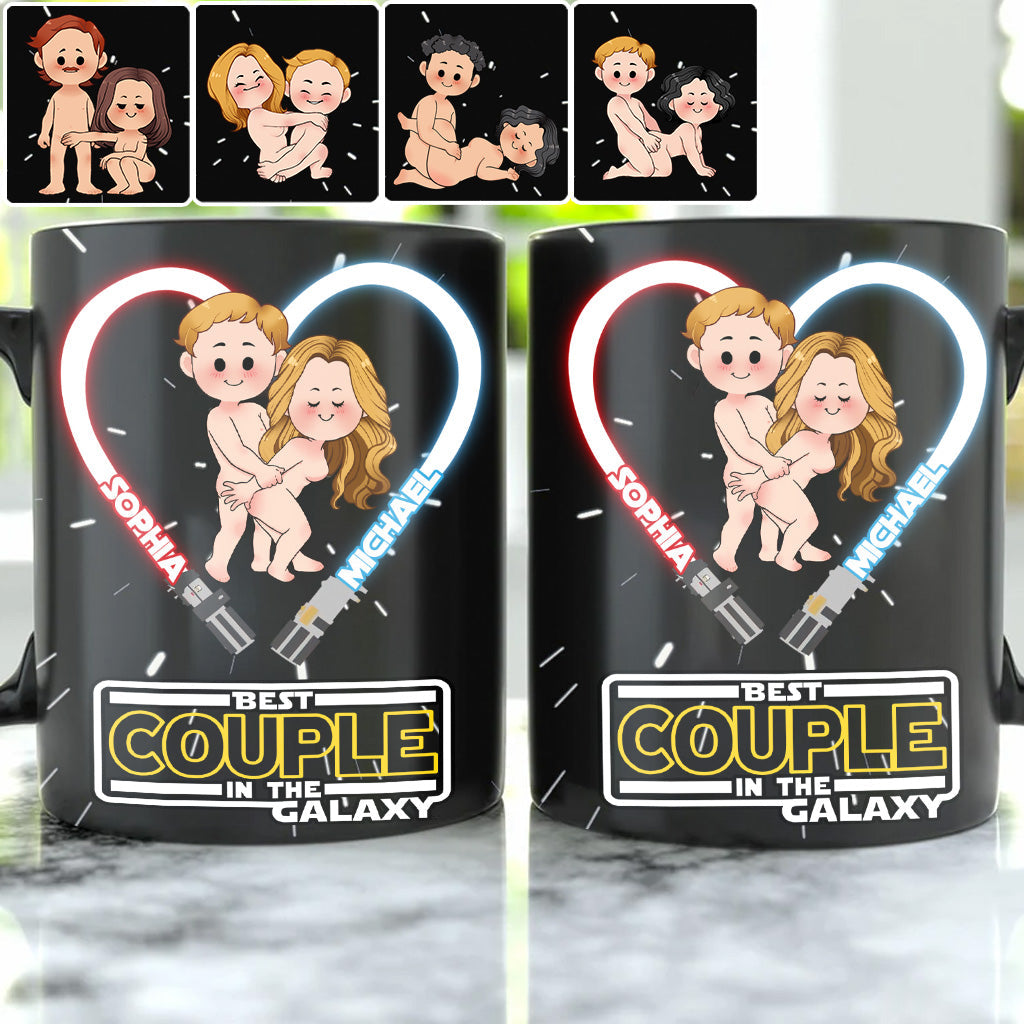 Personalized Couple Mug Custom Names Best Couple in the Galaxy Gift